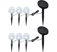 Lampes de jardin 6 pcs. LED avec piquet de terre & modules solaires