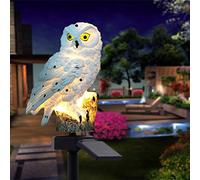 Lampes de jardin à énergie solaire, en forme de hibou, étanche, décoration de jardin pour mariage, fête, paysage, pelouse, allées et plaque d'identité pour chien