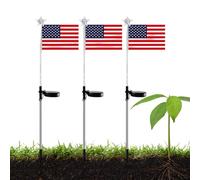 Lampes de Jardin,Éclairage Drapeau Étanche Fête Nationale Américaine | Piquets Lumineux à LED pour Jardin et Paysage,pour Pelouse Terrasse Porche Chemin Entrée Ponton