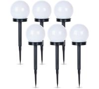 Lampes de jardin solaires à LED, encastrées, 33,5 cm, 6 pièces.