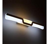 Lampes de Miroir de Salle de Bain, 2 Température de Couleur Miroir LED Lumière Avant Acrylique Miroir Armoire Lampes en Acier Inoxydable Moderne Maquillage Lampe Murale, 60 cm 16W Décoration