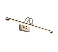 Lampes de miroir de salle de bain vintage, miroir rétro bronze lumière avant LED avec tête de lampe pivotante, IP44 blanc chaud antique WC applique applique maquillage lampes pour coiffeuse