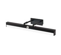 Lampes de Miroir Salle de Bain avec Interrupteur, Noir LED Miroir de Maquillage Lumière Avant avec Détecteur de Mouvement et Tête de Lampe Rotative 180°, 3000K Métal Lumière de Maquillage pour Miroir