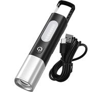 Lampes De Poche À Main Led, Petite Lampe De Poche, 18x6,14 Pouces Poutre Puissante Rechargeable, Crochet Suspendu Pour Le Camping, La Randonnée, La Lecture, Les Voyages, La Pêche, L'utilisati