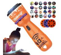 Lampes de Poche de Projection d'halloween-Autour de 90 degrés Projecteur de Torche Rotatif | Jouet de Lampe de Poche Interactive avec 24 | Cadeaux de Vacances pour la Maison, la Maternelle