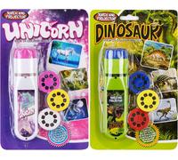 Lampes de Poche Projecteur Les Enfants Projecteur Jouets pour Mur Plafond Tente Éducatif Ensemble Scientifique (Dinosaure + Licorne)