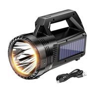 Lampes de poche solaires à LED, 800 lumens, design léger et lumineux pour la pêche, le travail, les voyages, la randonnée, le camping