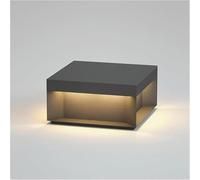 Lampes De Poteau D’extérieur - Lampes De Pilier De Colonne Carrée Lampes De Table De Poteau De Patio Noir Moderne Lanterne De Pont De Porte en Acier Inoxydable étanche à L’EA, One Color, 25 cm