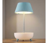 Lampe de table, lampe d'appoint, lampe de chevet, variateur tactile, batterie LED, bleu, USB 2 en 1