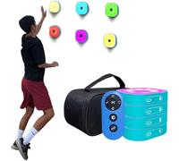 Lampes d'Entraînement à la Réaction avec Télécommande, 4 Modes pour Vitesse Agilité et Coordination Mains-Yeux, Équipement Sportif Portable Rechargeable USB pour Basketball Football Boxe