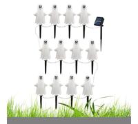 Lampes d'Halloween d'extérieur | Panneau solaire pour jardin d'Halloween | Économe en énergie et résistant aux intempéries - Lanterne effrayante pour maison hantée, jardin, allée, clôture, patio