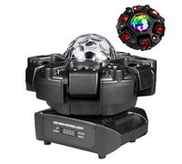 Lampes DJ à tête mobile, lumières disco LED RGBW 120W avec synchronisation réactive au son, 23 canaux pour mariage, soirée en direct, bar, discothèque