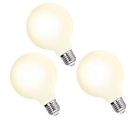 Lampes Grosse Ampoules Globe Filament LED 6W 650Lm Ronde G95 Culot Edison E27 Eclairage Blanc Chaud 3000K pour Lampe Suspension Applique Lampadaire Pas Dimmable 3 Pack de ENUOTEK