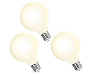 Lampes Grosse Ampoules Globe Filament LED 6W 650Lm Ronde G95 Culot Edison E27 Eclairage Blanc Chaud 3000K pour Lampe Suspension Applique Lampadaire Pas Dimmable 3 Pack de ENUOTEK