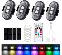 Lampes L-Ed,Flash L-Ed Pour Voiture,Led Pour Voiture Pour L'éclairage Intérieur,Lamp-E De Vol Avec Télécommande,Lampes L-Ed Pour Moto, Drone (4 Pièces)-Tais Toi Jaloux