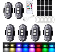 Lampes L-Ed,Flash L-Ed Pour Voiture,Led Pour Voiture Pour L'éclairage Intérieur,Lamp-E De Vol Avec Télécommande,Lampes L-Ed Pour Moto, Drone (6 Pièces)