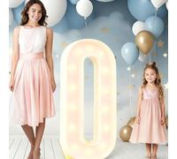 Lampes LED For Anniversaire De Mariage, 1,2 M, For Fête D'anniversaire, Panneau En Mousse Prédécoupé, Enseignes Lumineuses Numériques Au Néon, Décorations DIY(O,120cm/4ft)