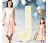 Lampes LED For Anniversaire De Mariage, 1,2 M, For Fête D'anniversaire, Panneau En Mousse Prédécoupé, Enseignes Lumineuses Numériques Au Néon, Décorations DIY(J,120cm/4ft)