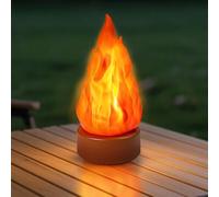 Lampes LED sans flamme à piles rechargeables, faux feu avec flamme vacillante, veilleuse LED pour chambre à coucher, camping, fête, bar, table, décorations de Noël