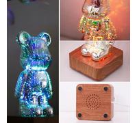 Lampes LED, veilleuse 3D en forme d'ours, projecteur USB à intensité variable, lumière d'ambiance colorée, décoration de bureau, chambre à coucher, table, cadeau.