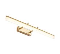 Lampes murales de salle de bain étanche IP44 LED Lampe de miroir de salle de bain 20 W Angle réglable Maquillage sur Miroir LED Lampe de coiffeuse 35,4 pouces Longueur 90 cm (lumière chaude dorée