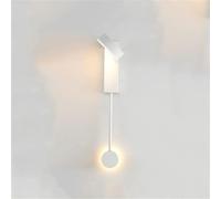 Lampes murales industrielles à double tête avec corps en métal et abat-jour en acrylique, appliques murales à angle réglable, luminaires muraux modernes pour chambre à coucher, couloir, salle à