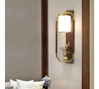 Lampes murales LED de luxe de style chinois en laiton - Éclairage contemporain pour salon, chambre à coucher, étude, hôtel et villa - Luminaires créatifs pour salon de thé et couloir (Style 33)