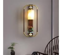Lampes murales LED en laiton de style chinois de luxe - Éclairage créatif contemporain pour salon, chambre à coucher, bureau, salon de thé, hôtel, villa, couloir (style 10)