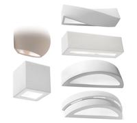 Lampes murales LED salon salle à manger éclairage lampe en plâtre en céramique blanche à peindre weiß - Wandleuchte länglich