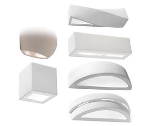 Lampes murales LED salon salle à manger éclairage lampe en plâtre en céramique blanche à peindre weiß - Wandleuchte Würfel