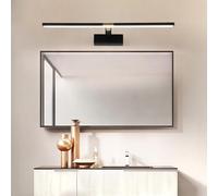 Lampes murales lumières LED Miroir de Salle de Bain intérieur Moderne avec Bras Extensible en Aluminium Acrylique pour Le Couloir du Salon de Chambre à Coucher (lumière de la Chaleur Noire 100 cm)