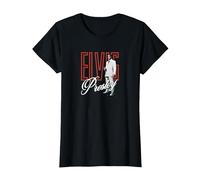 Lampes rétro Elvis Presley T-Shirt, Femme, Noir, XL