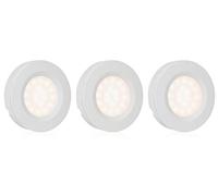 Lampes rondes de placard à encastrer ISL-60015 - Kit de 3 lampes avec capteur de mouvement PIR indépendant Smartwares
