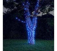vidaXL Guirlandes lumineuses solaires 328949 – 2x200 LED Bleu – Décoration de Noël