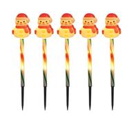 Lampes solaires - 5 pièces d'éclairage LED étanches, décorations d'extérieur de Noël, fonction automatique du crépuscule à l'aube, éclairage ambiant, fournitures de jardin saisonnières, piquets pour