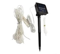 Lampes solaires à DEL pour parasol de terrasse avec 104 fils de cuivre étanches pour parasol de jardin ou de plage à 8 baleines, blanc chaud (couleur)