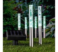 Lampes solaires à LED Bubbles - Set de 6 avec changement de couleur - Lampes de jardin Décoration