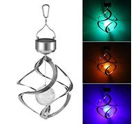 Lampes solaires à suspendre - Carillon éolien LED - Changement de couleur - Lampe tournante pour jardin, terrasse, balcon