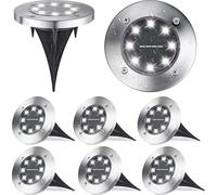 Lampes solaires au sol extérieur jardin - 8 pièces 8 LED Lampe solaire extérieure blanc pour jardin, pelouse, trottoir, patio, allée
