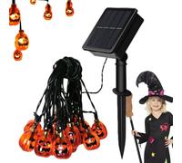 Lampes solaires Citrouille d'halloween, Lampes solaires Citrouille d'extérieur - Guirlandes Lumineuses à LED en Forme de,Lumières LED de éclairées imperméables pour l'extérieur