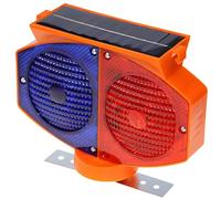 Lampes solaires clignotantes à LED, balises de sécurité rouges et bleues, ABS robuste et acier, 3 modes, vision nocturne de 914 m