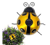 Lampes solaires coccinelles décoratives d'extérieur,Lanternes solaires d'extérieur étanches - Spots solaires étanches à LED, projecteur extérieur, appliques murales d'éclairage pour le paysage Fukamou