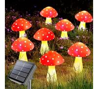 Lampes Solaires De Jardin, 6 Pièces Lumières Solaire De Jardin Champignon Extérieur, Champignons Solaires À Piquet, LED Champignon Lampes Solaires, Lumiere Solaire Exterieur Pour Jardin, Balcon