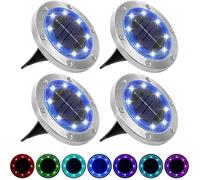 Lampes solaires de jardin - Cisea - 8 LED - Imperméable IP65 - Éclairage enterré - Multicolore - Autonome