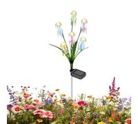 Lampes solaires de jardin en forme de méduse, ensemble de lumières LED étanches pour allées, décoration extérieure, fonction d'éclairage automatique de la tombée de la nuit à l'effet de changement de