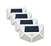 Lampes solaires de jardin Lampe solaire extérieure Capteur de mouvement étanche Lumière du soleil à énergie solaire Réverbère pour la décoration de jardin Appliques murales solaires 100 LED