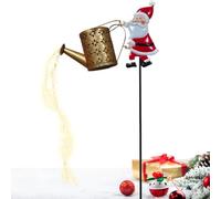 Lampes solaires de Noël décoratives LED Père Noël Bouilloire Piquet | Lampe solaire de jardin de Noël pour cour, patio, allée, extérieur, pelouse, cour, chemin, sol, paysage aquatique