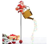 Lampes solaires de Noël d'extérieur | Lanterne vintage Père Noël arrosoir - Lampe solaire décorative pour jardin, cour, terrasse, porche et décoration de passerelle de vacances