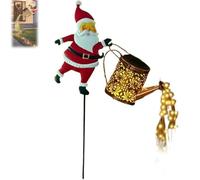 Lampes solaires de Noël en forme de bouilloire - Lanterne d'extérieur étanche à suspendre pour jardin, terrasse et allée, décoration de Noël pour extérieur et intérieur