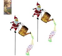 Lampes solaires de Noël en forme de bouilloire - Lanterne d'extérieur étanche à suspendre pour jardin, terrasse et allée, décoration de Noël pour extérieur et intérieur